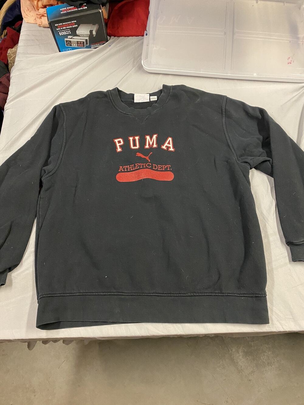 Puma Sport Lifestyle Sweatshirt Mens XL Long Sleeve Crew Neck Black